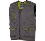 Gilet da lavoro Deltaplus Panostyle M6GIL, grigio/verde