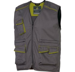 Gilet da lavoro PanostyleR M6GIL - sargia/poliestere/cotone - taglia L - grigio/verde - Deltaplus