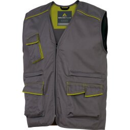 Gilet da lavoro Panostyle  M6GIL - sargia/poliestere/cotone - taglia XL - grigio/verde - Deltaplus