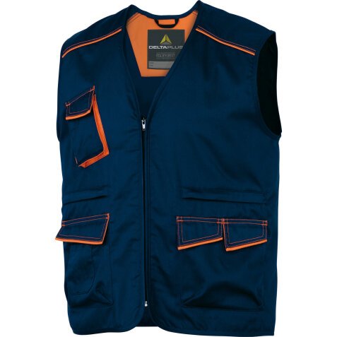 Gilet da lavoro Deltaplus Panostyle M6GIL, blu/arancio