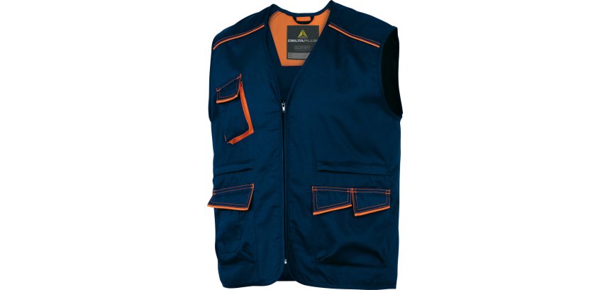 Gilet da lavoro Deltaplus Panostyle M6GIL, blu/arancio