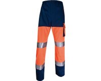 Pantalone alta visibilità PHPA2 - sargia/poliestere/cotone - taglia L - arancio fluo - Deltaplus