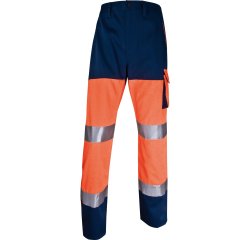 Pantalone alta visibilità PHPA2 - sargia/poliestere/cotone - taglia L - arancio fluo - Deltaplus