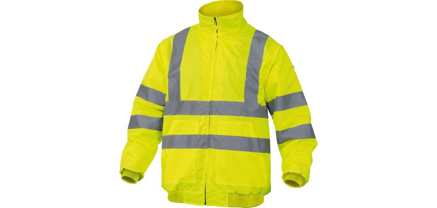 Giubbotto alta visibilità Deltaplus Reno, giallo fluo