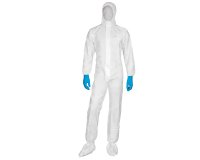 Tuta di protezione da rischio chimico DT115 - monouso - taglia L - bianco - Deltaplus