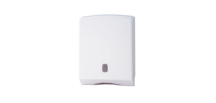 Dispenser asciugamani piegati C/Z/M/V Basica - 27,8 x 12,8 x 38 cm - bianco/grigio - Medial