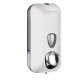 Dispenser Soft Touch per sapone liquido - 10,2x9x21,6 cm - capacità 0,55 L - bianco - Mar Plast