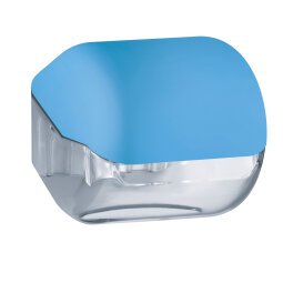 Dispenser Soft Touch di carta igienica - 15x14,8x14 cm - plastica - azzurro - Mar Plast