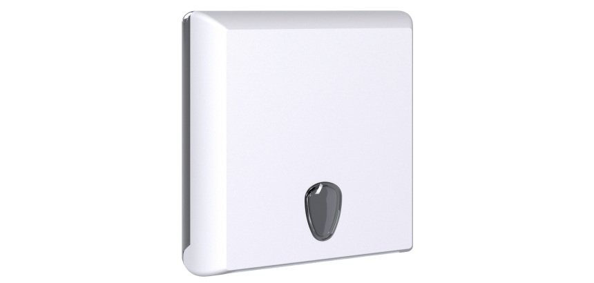 Dispenser asciugamani EColored piegati a Z/C - 29 x 10,5 x 30,5 cm - adamello white - Mar Plast