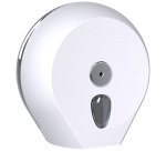 Dispenser carta igienica EColored rotolo Mini Jumbo - 27 x 12,8 x 27,3 cm - rotolo diametro 23 cm - adamello white - Mar Plast