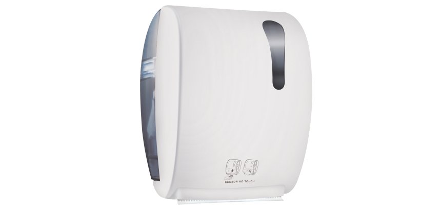 Dispenser elettronico asciugamani Kompatto Advan 875 - 32 x 22,4 x 40,5 cm - bianco - Mar Plast