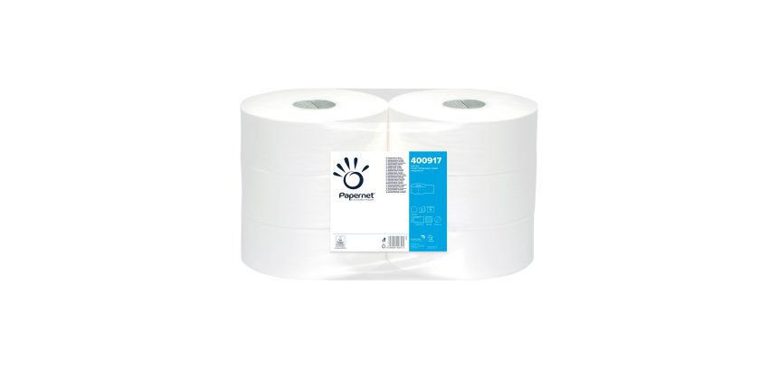 Carta igienica Maxi Jumbo - 9,5 cm x 304 m - diametro 27 cm - goffratura micro - 16,5 gr - Papernet