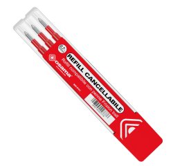 Refill per penne gel cancellabili  - punta 0,7 mm - rosso - Osama - conf. 3 pezzi