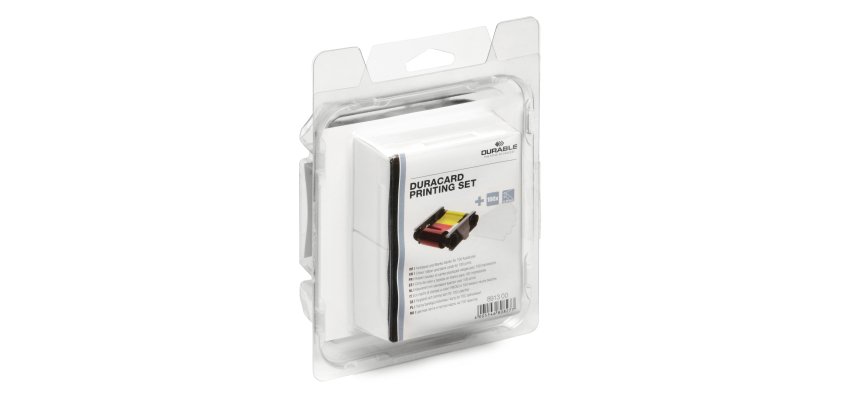 Kit di stampa per stampante Duracard ID 300 (nastro a colori + 100 tessere) - Durable