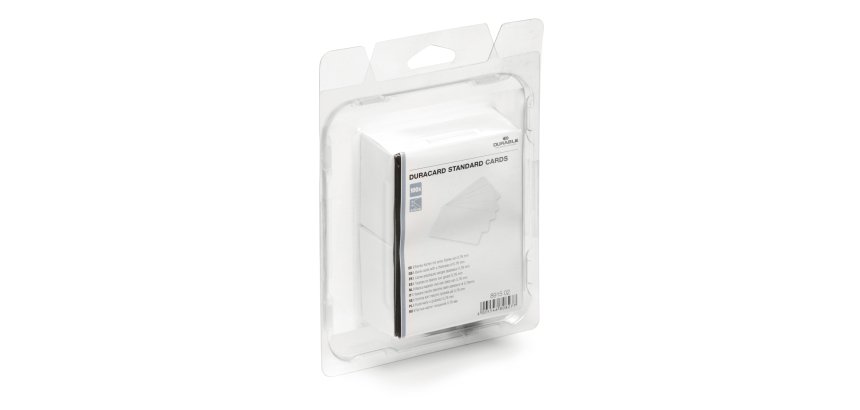 Tessere bianche per stampante Duracard ID 300 - spessore 0,76 mm - 54 x 86 mm - Durable - conf. 100 pezzi