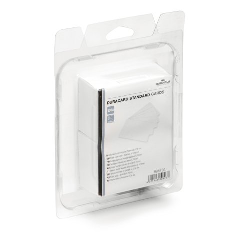 Tessere bianche per stampante Duracard ID 300 - spessore 0,76 mm - 54 x 86 mm - Durable - conf. 100 pezzi