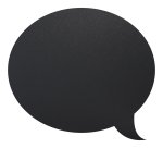 Lavagna da parete Silhouette - 47 x 27,3 cm - forma fumetto - nero - Securit