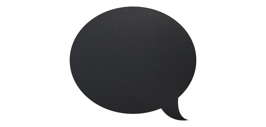 Lavagna da parete Silhouette - 47 x 27,3 cm - forma fumetto - nero - Securit