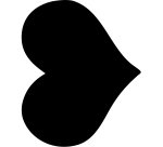 Lavagna da parete Silhouette - 29,5 x 35,8 cm - forma cuore - nero - Securit