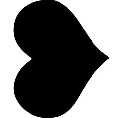 Lavagna da parete Silhouette - 29,5 x 35,8 cm - forma cuore - nero - Securit