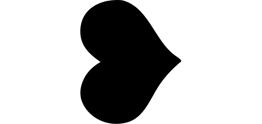 Lavagna da parete Silhouette - 29,5 x 35,8 cm - forma cuore - nero - Securit