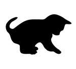 Lavagna da parete Silhouette - 45,5 x 29 cm - forma gatto - nero - Securit