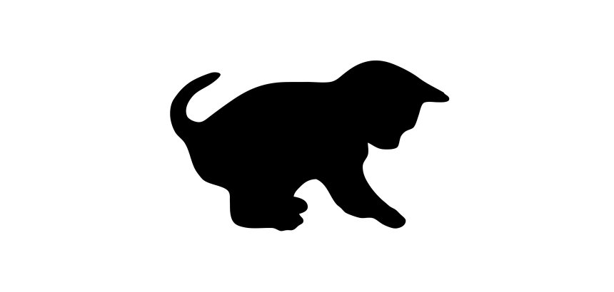 Lavagna da parete Silhouette - 45,5 x 29 cm - forma gatto - nero - Securit