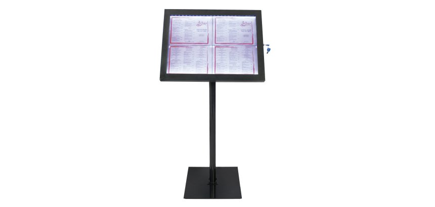 Espositore a LED per esterni/interni - display 4 x A4 - Securit