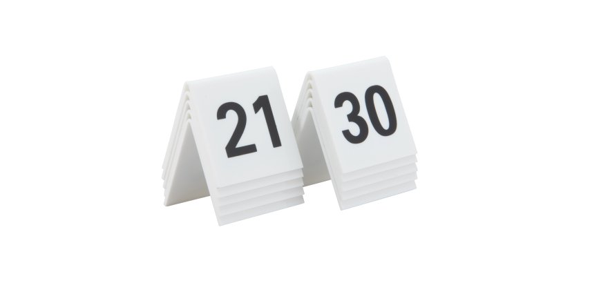 Numeri per tavoli - set da 21 a 30 - Securit