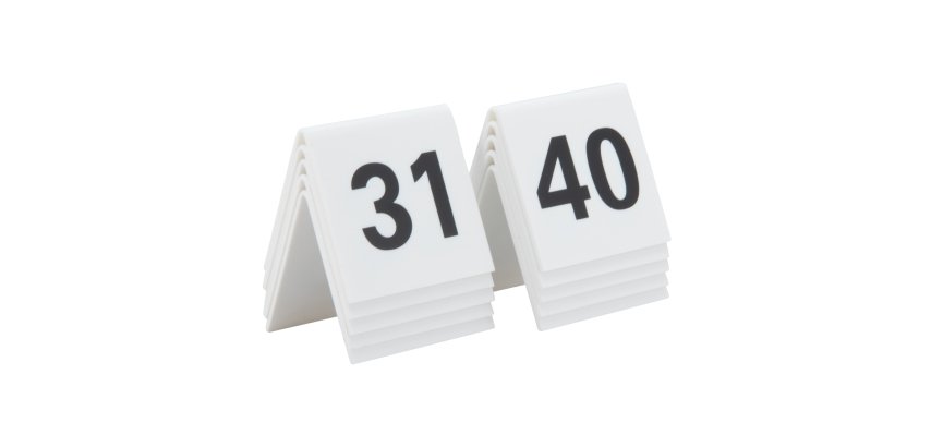 Numeri per tavoli - set da 31 a 40 - Securit