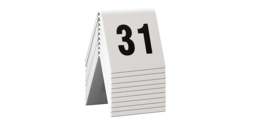 Numeri per tavoli - set da 31 a 40 - Securit