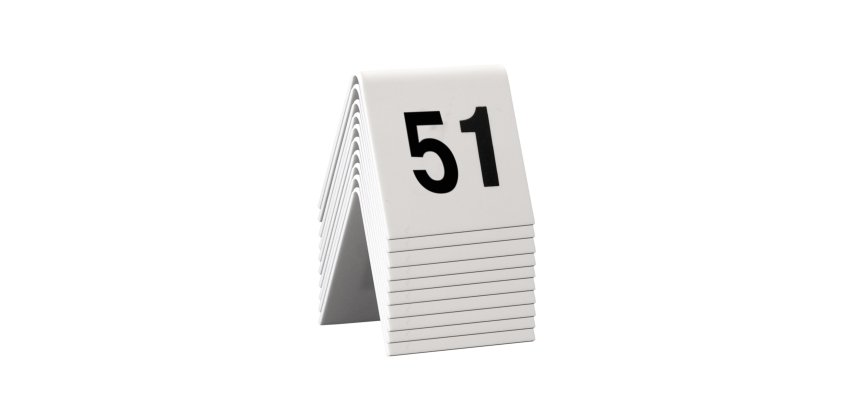 Numeri per tavoli - set da 51 a 60 - Securit