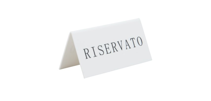 Targhetta RISERVATO per tavoli - Securit - set 5 pezzi