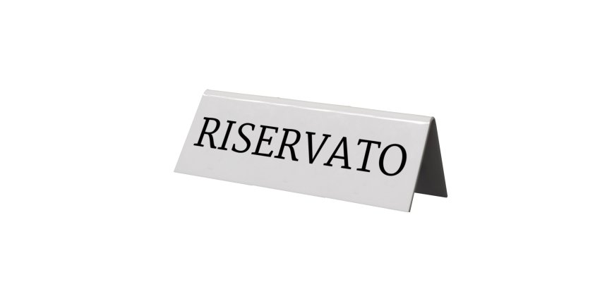 Targhetta RISERVATO per tavoli - Securit - set 5 pezzi