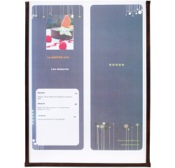 Portamenù Crystal BR1 singolo - per 2 fogli A4 - Securit - set 3 pezzi