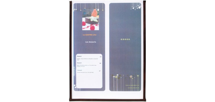 Portamenù Crystal BR1 singolo - per 2 fogli A4 - Securit - set 3 pezzi