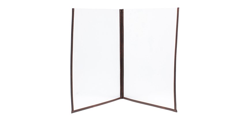 Portamenù Crystal BR2 doppio - per 4 fogli A4 - Securit - set 3 pezzi