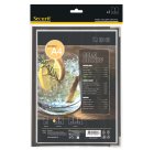 Portamenù Crystal BR2 doppio - per 4 fogli A4 - Securit - set 3 pezzi