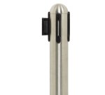 Colonnina segnapercorso cromata - altezza 100 cm - nastro retrattile nero da 210 cm - Securit