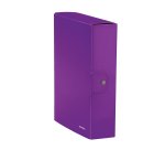 Scatola progetto WOW - dorso 8 cm - viola metallizzato - Leitz