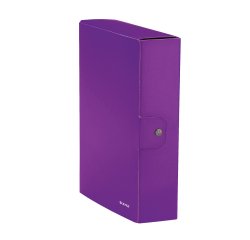 Scatola progetto WOW - dorso 8 cm - viola metallizzato - Leitz