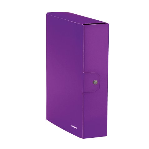 Scatola progetto WOW - dorso 8 cm - viola metallizzato - Leitz