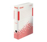 Scatola archivio Speedbox - dorso 8 cm - 35 x 25 cm - bianco e rosso - Esselte