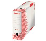 Scatola archivio Speedbox - dorso 8 cm - 35 x 25 cm - bianco e rosso - Esselte