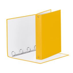 Raccoglitore Meeting - 4 anelli tondi 30 mm - dorso 4 cm - 22x30 cm - PPL - giallo - Esselte