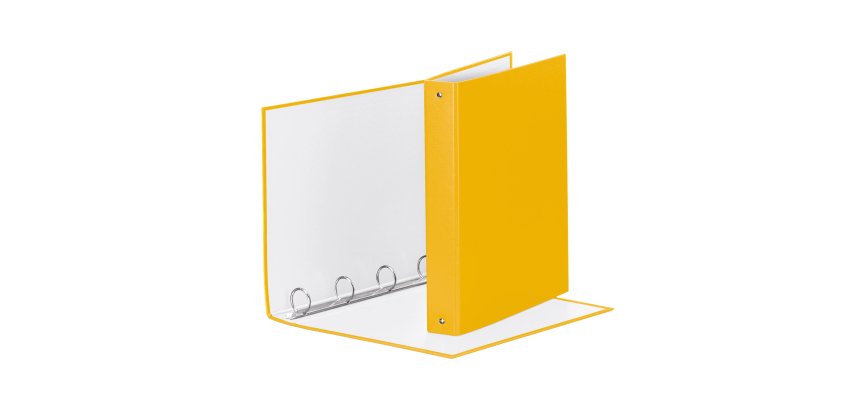 Raccoglitore Meeting - 22 x 30 cm - 4 anelli tondi 30 mm - dorso 4 cm - PP - giallo - Esselte