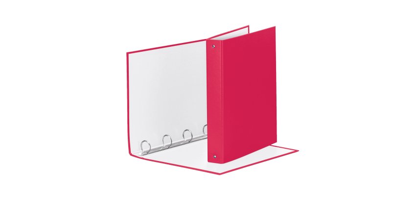 Raccoglitore Meeting - 22 x 30 cm - 4 anelli tondi 30 mm - dorso 4 cm - PP - fucsia - Esselte