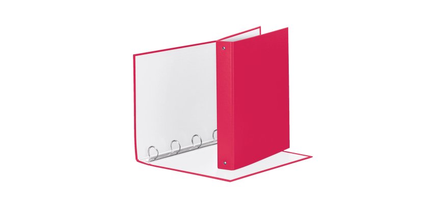 Raccoglitore Meeting - 22 x 30 cm - 4 anelli tondi 30 mm - dorso 4 cm - PP - fucsia - Esselte