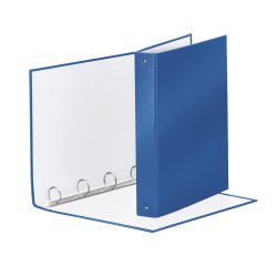 Raccoglitore Meeting - 4 anelli tondi 30 mm - dorso 4 cm - 22x30 cm - PPL - blu metallizzato - Esselte