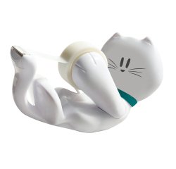 Dispenser Kitty - 1 rotolo Scotch Magic 810 1,9 cm x 7,5 m incluso - bianco - Scotch